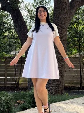 Shiny by Nature lavender sleeveless mini dress